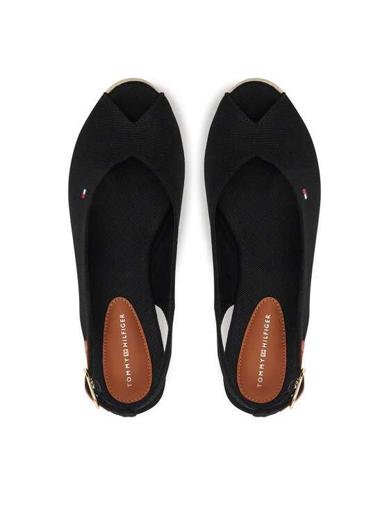 Tommy Hilfiger Tommy Hilfiger Espadrile Flag Mid Wedge Espad Slingback FW0FW08595 Crna