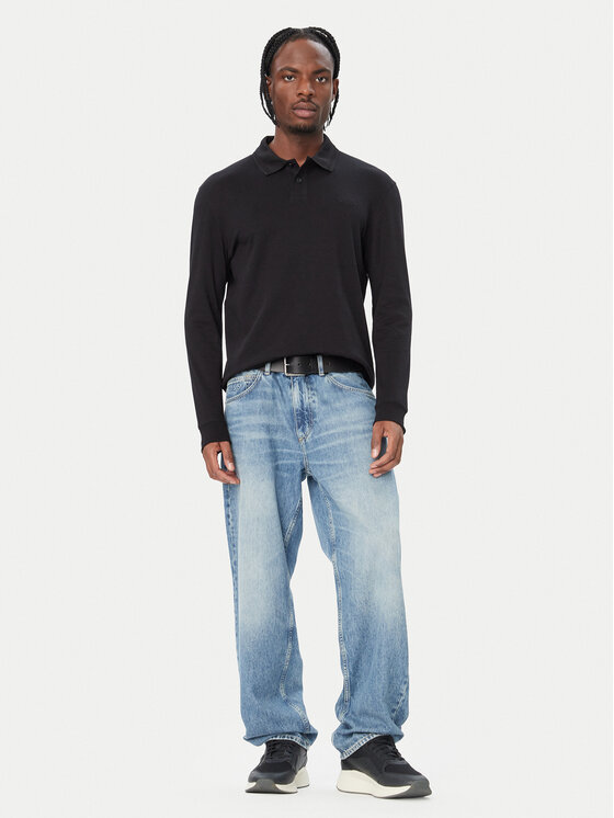 BOSS BOSS Polo Interlock 50527525 Czarny Regular Fit