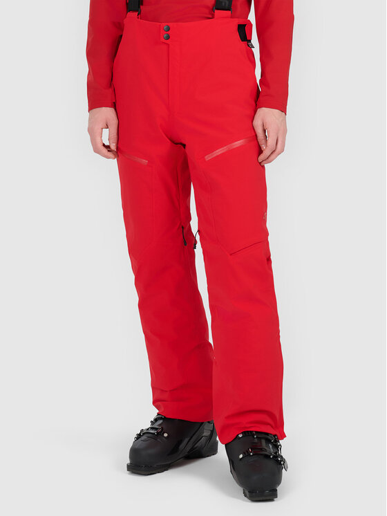 4F 4F Spodnie narciarskie SKI PERFORMANCE Czerwony Regular Fit