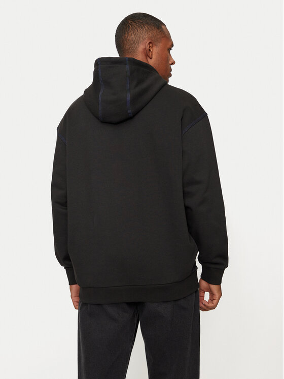 HUGO Hugo Felpa Nitlogohood 50521697 Nero Regular Fit