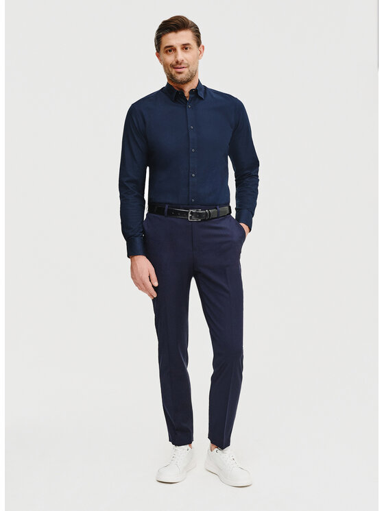 Pako Lorente Pako Lorente Koszula P25SN-1X-014 Granatowy Slim Fit
