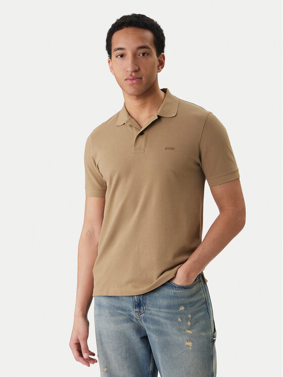 BOSS BOSS Polokošeľa Pallas 50553564 Kaki Regular Fit