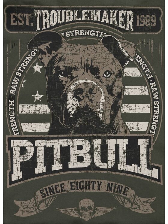 PITBULL PITBULL Bluza TROUBLEMAKER Zielony Regular Fit