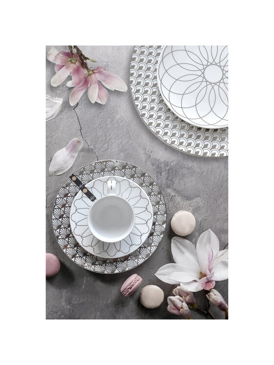 VOLA VOLA Zestaw Zestaw 2 talerzy First Platin 21 cm 001 Srebrny