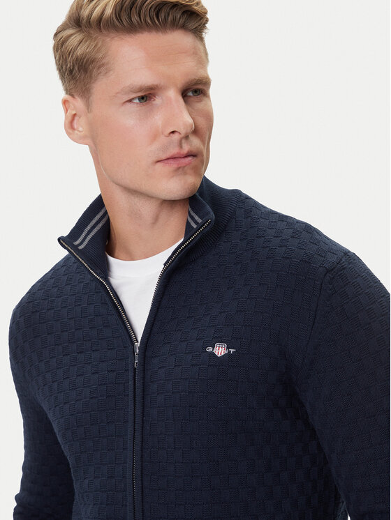 Gant Gant Strickjacke 8030263 Dunkelblau Regular Fit