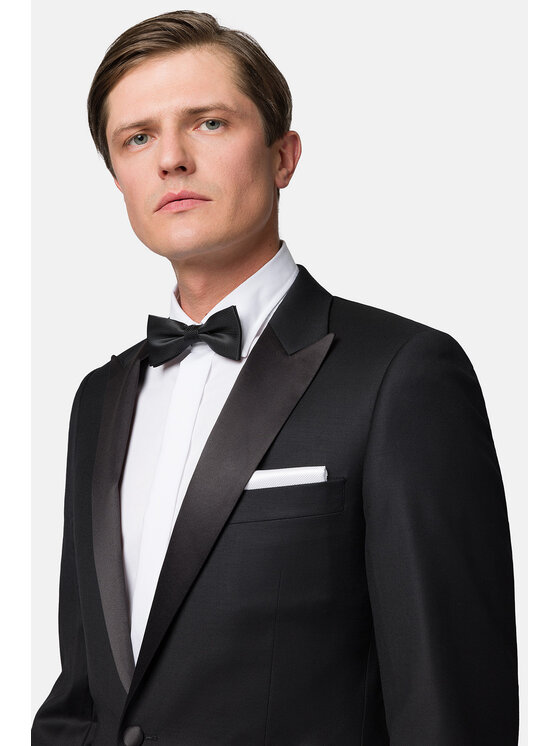 Lancerto Lancerto Garnitur Oregon GA073123000015 Czarny Slim Fit