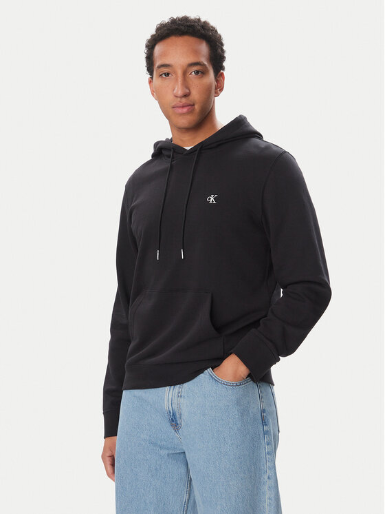 Calvin Klein Jeans Calvin Klein Jeans Džemperis ar kapuci LV04RG286G Melns Classic Fit