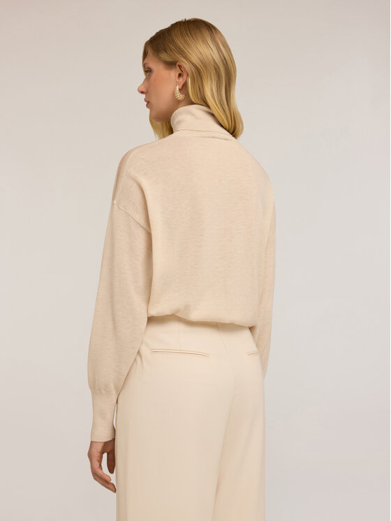 Motivi Motivi Sweter M452W003552N011 Biały Regular Fit