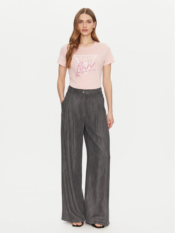 Guess Guess Tričko W5GI05 I3Z14 Ružová Regular Fit
