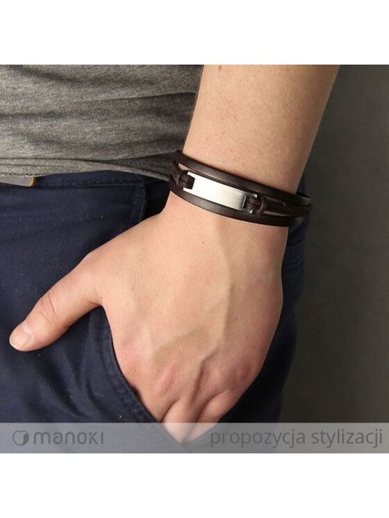 Manoki manoki Bransoletka BA547A Brązowy