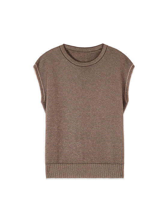 Oltre Oltre Sweter M271E002297N032 Brązowy Regular Fit
