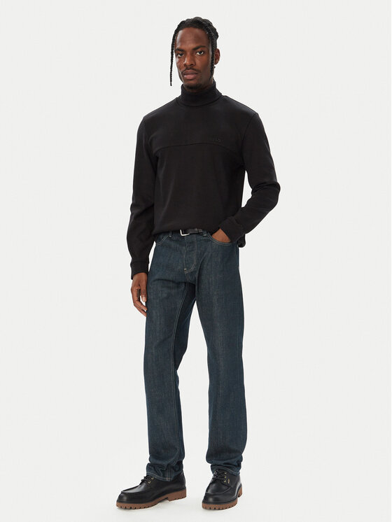HUGO HUGO Krekls ar augstu apkakli Derenolo 50568229 Melns Regular Fit