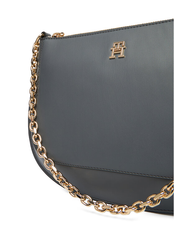 Tommy Hilfiger Tommy Hilfiger Дамска чанта Th Glam Conv Med Crossover AW0AW18143 Сив