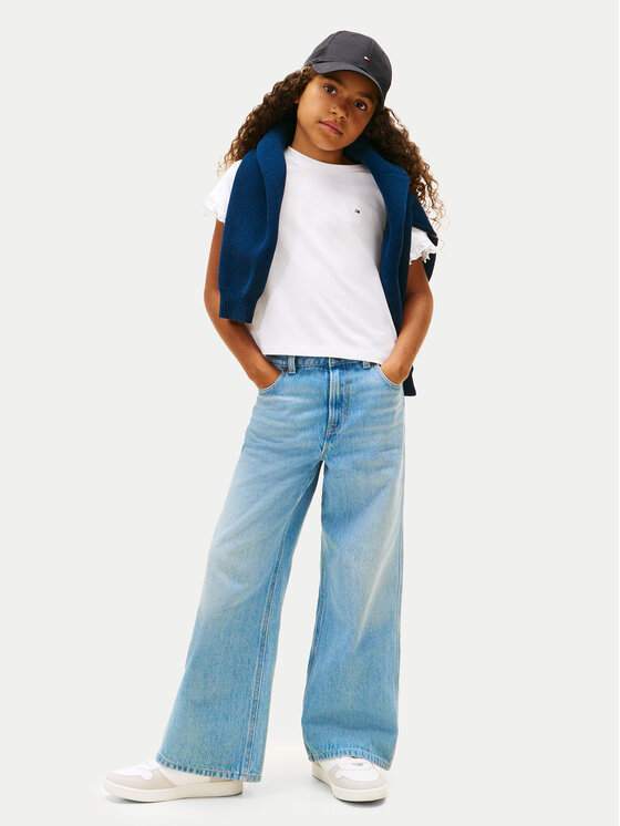 Tommy Hilfiger Tommy Hilfiger T-Shirt KG0KG08970 D Λευκό Regular Fit