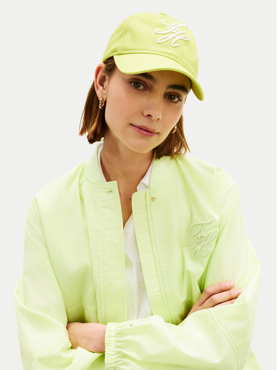 Tommy Hilfiger Tommy Hilfiger Cepure ar nagu Logo Embroidery Baseball Cap AW0AW18338 Zaļš