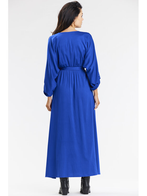 Awama Awama Letné šaty A670 Modrá Basic Fit