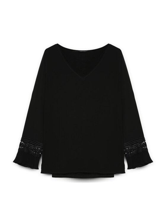 Fiorella Rubino Fiorella Rubino Bluzka G267L008074N033 Czarny A-Line Fit