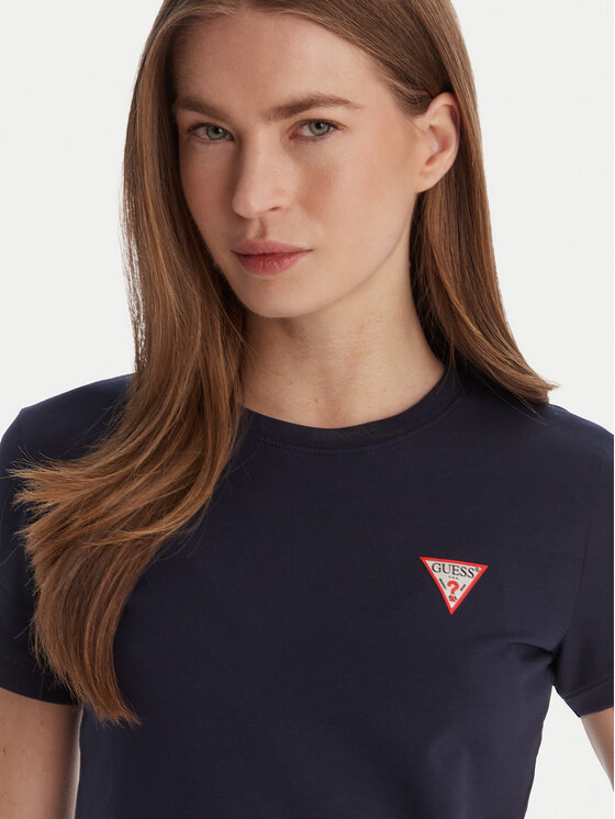 Guess Guess T-krekls W2YI44 J1314 Tumši zils Regular Fit
