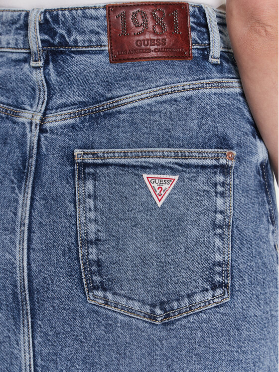 Guess Guess Φούστα τζιν Wenona W3RD22 D4WB3 Μπλε Regular Fit