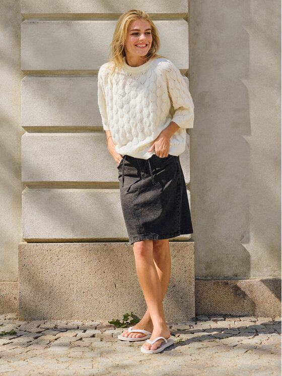 Kaffe Kaffe Jeans suknja Gloria 10508750 Siva Regular Fit