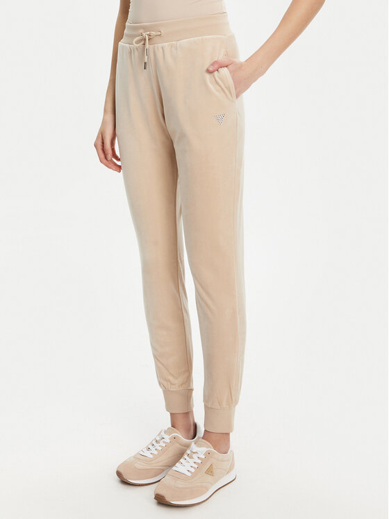 Guess Guess Spodnji del trenirke V3BB27 K0232 Bež Regular Fit