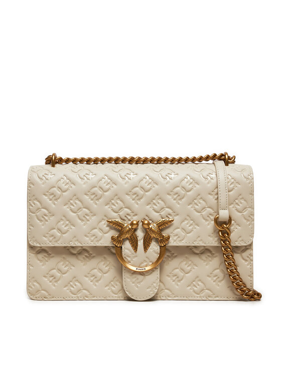 PINKO Geantă Love One Classic Dc AI 24-25 PLTT 100941 A1YB Écru