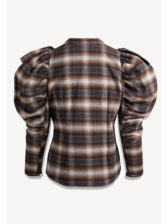 BIZUU BIZUU Halenka ANTUANA CHECKED SHIRT Hnědá Standard Fit