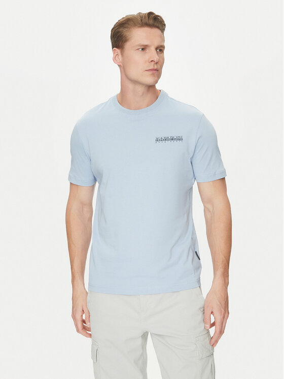 Napapijri Męski T-Shirt, rozmiar 3XL, Błękitny, S-Sovana NP0A4IE4