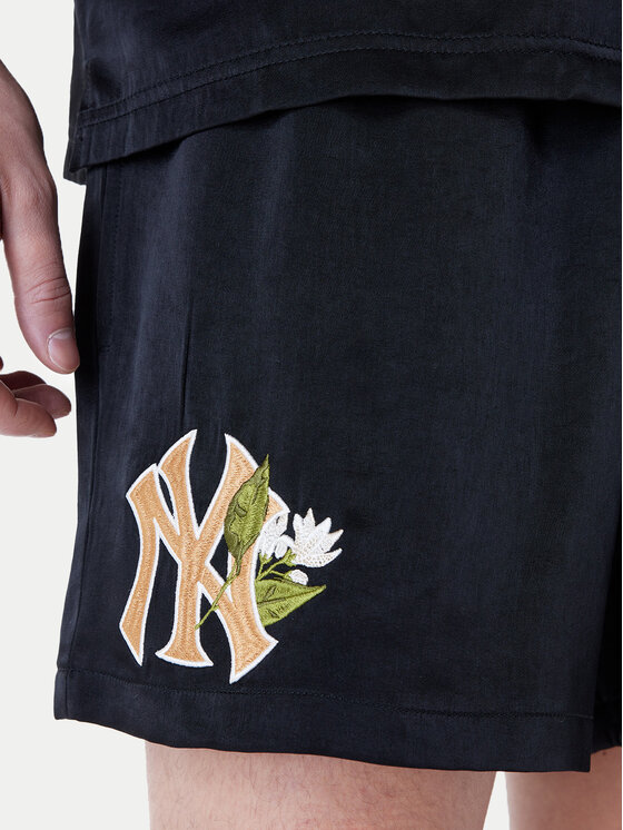New Era New Era Sportovní kraťasy New York Yankees MLB Woven 60596375 Černá Regular Fit