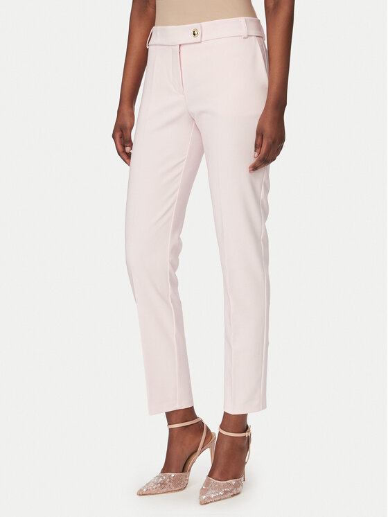 Rinascimento Pantaloni din material CFC0128638003 Roz Slim Fit