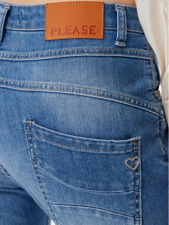 Please Please Džinsai P78ABQ2NTI Mėlyna Regular Fit
