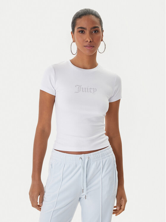 Juicy Couture Juicy Couture T-Shirt Esme JCWCT225323 Bílá Slim Fit