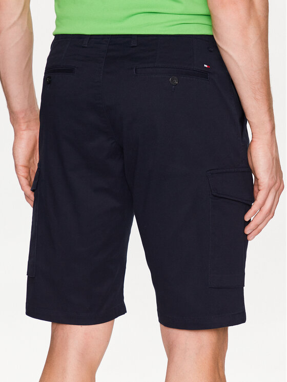 Tommy Hilfiger Tommy Hilfiger Pantaloncini di tessuto John Cargo 1985 MW0MW31244 Blu scuro Regular Fit