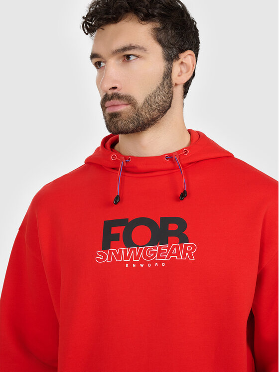 4F 4F Bluza FOB Czerwony Loose Fit