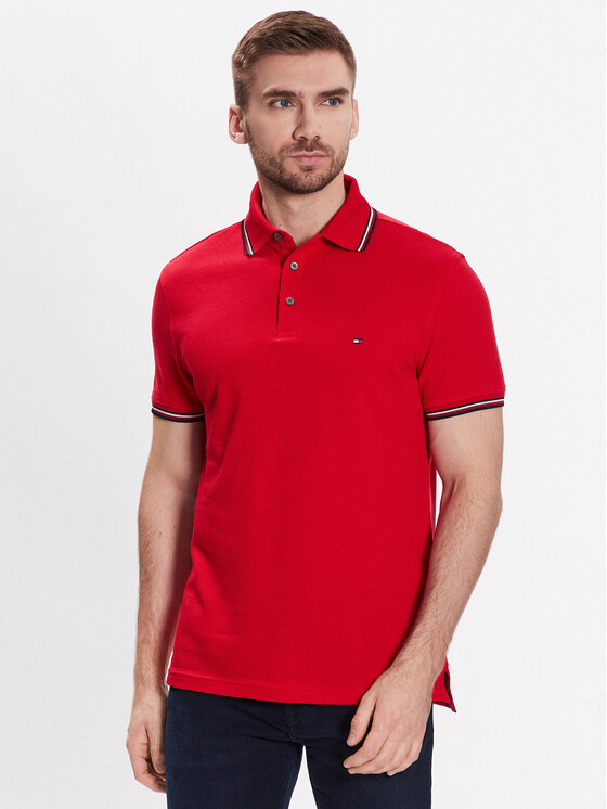 Tommy Hilfiger Polo 1985 Rwb Tipped MW0MW30750 Sarkans Slim Fit