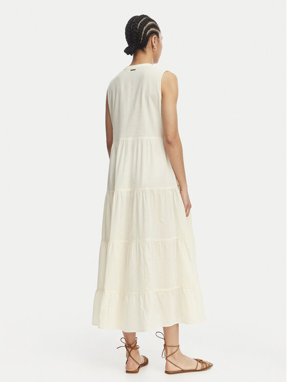 LOLA CASADEMUNT LOLA CASADEMUNT Letní šaty LS2616006 Krémová Relaxed Fit