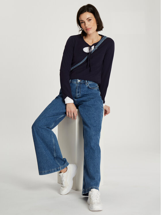Cross Jeans Cross Jeans Longsleeve 56241-001 Granatowy