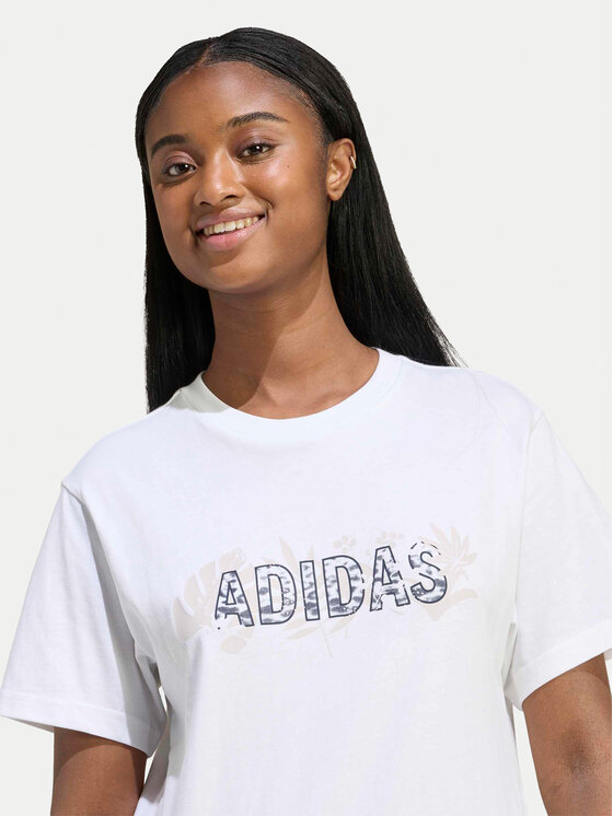 adidas adidas Тишърт Animal Graphic KB7146 Бял Regular Fit