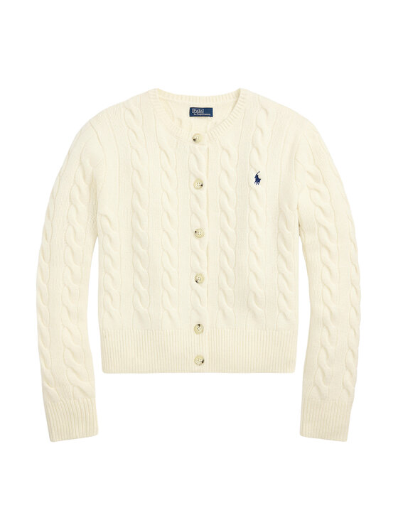 Polo Ralph Lauren Polo Ralph Lauren Kardigan 211972104002 Biały Slim Fit