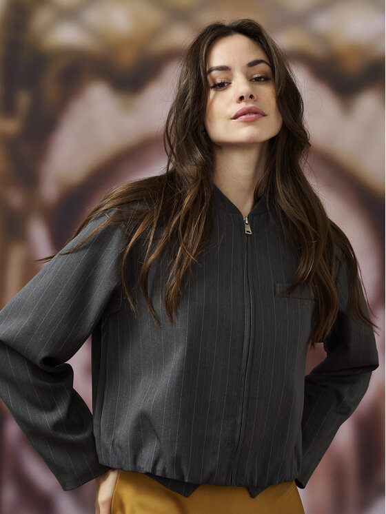 ONLY ONLY Demisezoninė striukė Aggie 15353558 Pilka Regular Fit