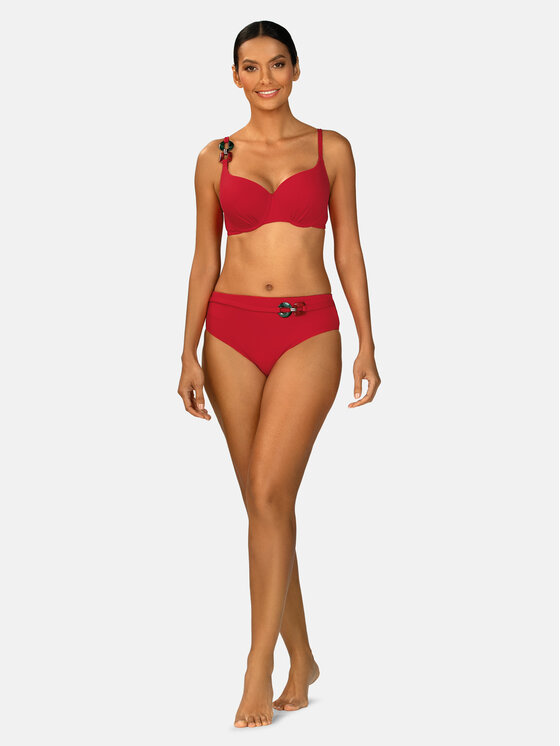 Feba Feba Dół od bikini FD164E Czerwony