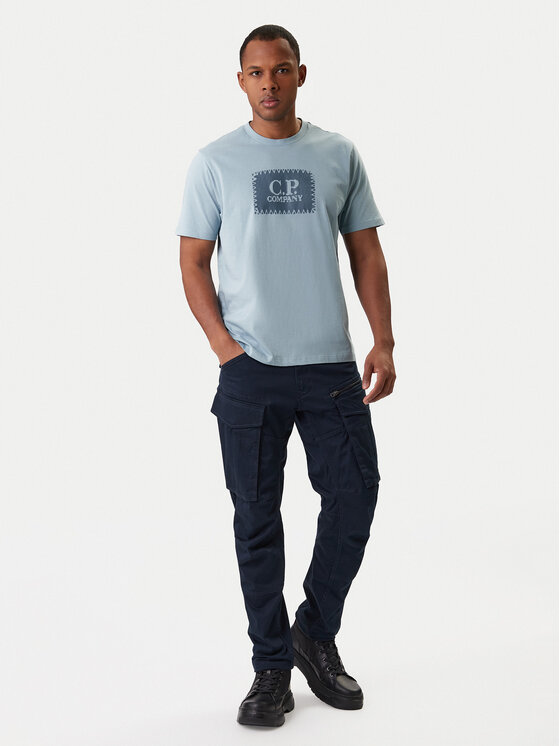 C.P. Company C.P. Company Tričko 20CMTS723A005100W Modrá Regular Fit