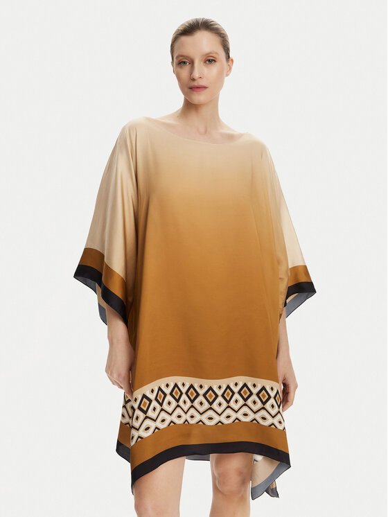 Max Mara Beachwear Pareo Canzone 2516691049600 Beżowy Relaxed Fit