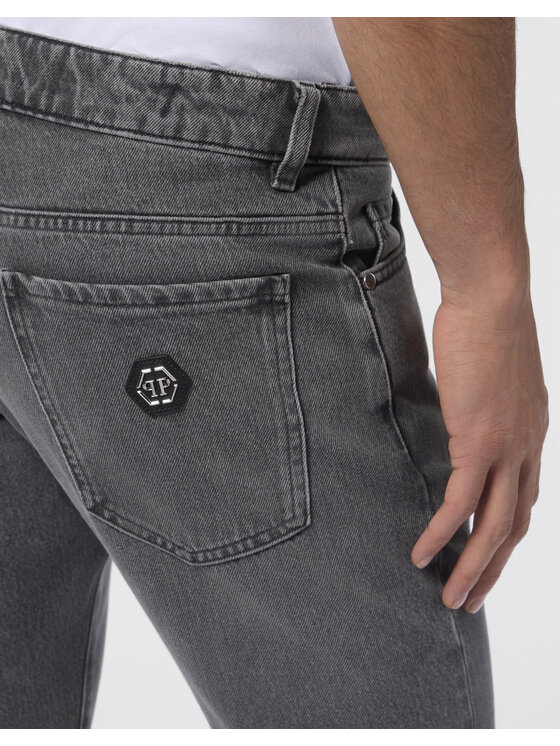 PHILIPP PLEIN PHILIPP PLEIN Jeansy 30026 Szary Straight Fit