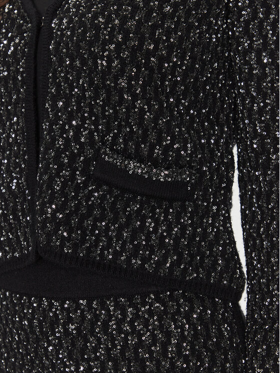 Liu Jo Liu Jo Kardigán WF4022 Fekete Regular Fit