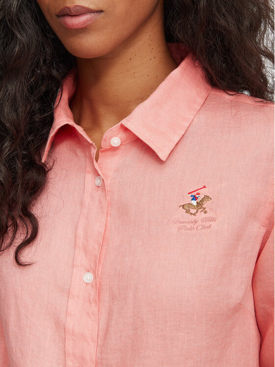 Beverly Hills Polo Club Beverly Hills Polo Club Cămașă P-SS26W-SH0004 Coral Regular Fit