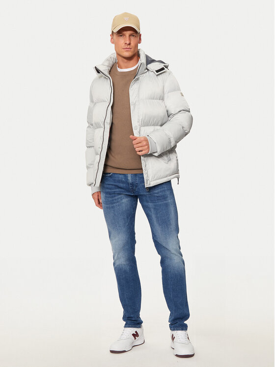 Guess Guess Пухено яке M4BL21 WGJ42 Сив Regular Fit
