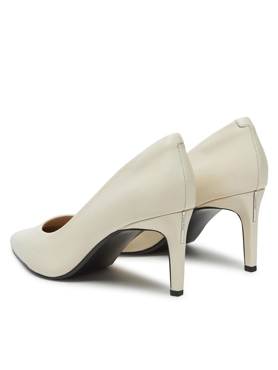 Calvin Klein Calvin Klein High Heels Pump 70 Pointy Hw Bar Lth HW0HW02561 Écru