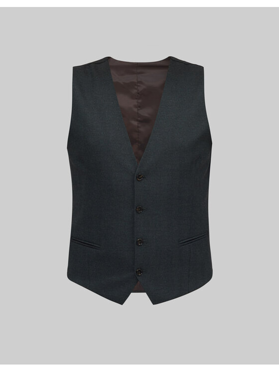 Borgio Borgio Kamizelka zogno Zielony Slim Fit