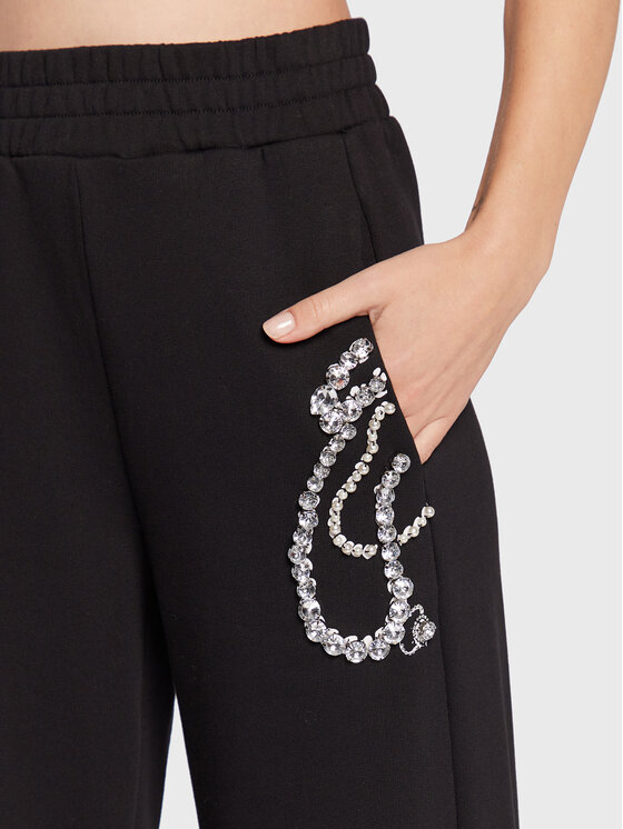 PINKO Pinko Teplákové kalhoty DIABOLIK Flaviana AI22-23 PKDB 1L109E 8314 Černá Relaxed Fit